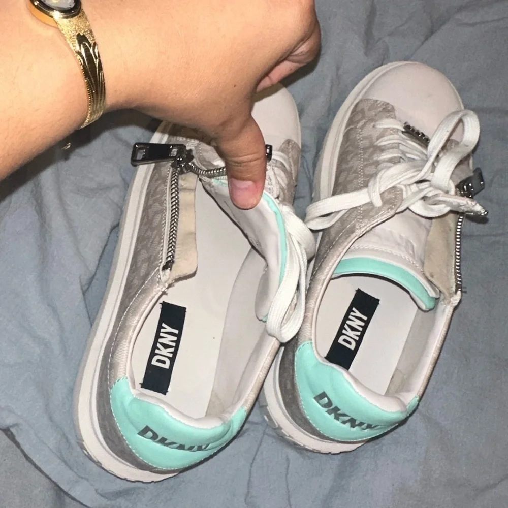 🩵y2k✨Chunky sneakers Tiffany blue teal sneakers monogram y2k logo platforms